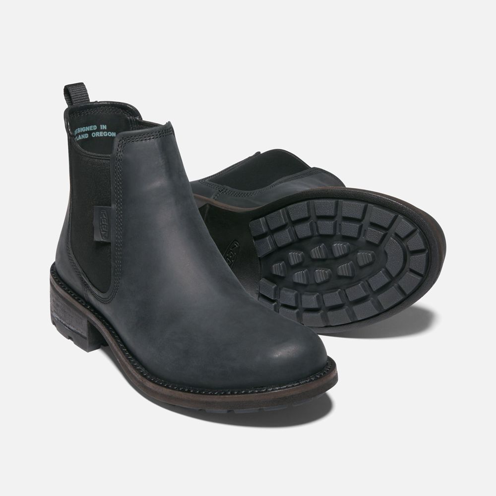 Bottes Chelsea Keen Femme Noir | Oregon City | FCXIR-8019